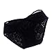 ECOSCO Lady Black Floral Full Lace Back Cut Brief Underwear Panty FWU031