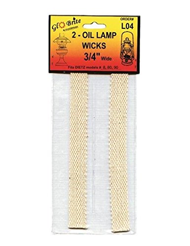 Glo Brite by 21st Century L04 Wide Cotton Lamp Wicks, 3/4-Inch