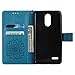 LG Stylo 3 Wallet Case, LG Stylus 3 Case,A-slim(TM) Sun Pattern Embossed PU Leather Magnetic Flip Cover Card Holders & Hand Strap Wallet Purse Case for LG Stylo 3 Plus LS777 - Blue
