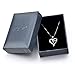 Mother's Birthday Gift I Love You Mom S925 Sterling Silver Heart Pendant Necklace