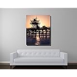 Lifeguard Tower, San Clement California Fishing Pier Gallery Wrapped Canvas