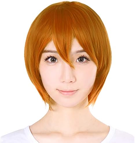 Amazon 富士達 フジタツ コスプレウィッグ ショート ウィッグ 仮装 耐熱 サイズ 毛量多め 混色タイプ オレンジブラウン E02 Ow 031 コスプレ 仮装 通販