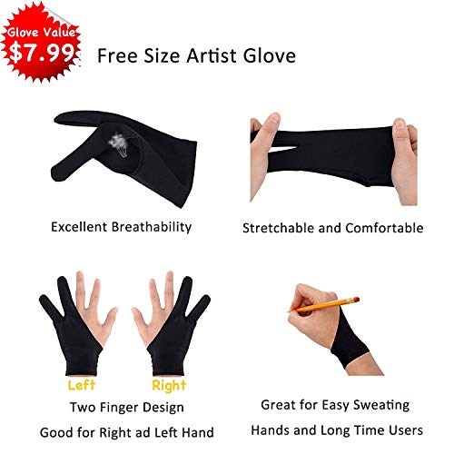 Drawing Tablet Carrying Case Bag for Huion H950P Portable Protective Sleeve with Drawing Art Glove - Thumbnail 6