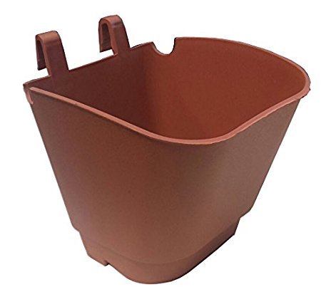 TrustBasket Set of 10 - Vertical Gardening Hanging Pots/planters(Brown)