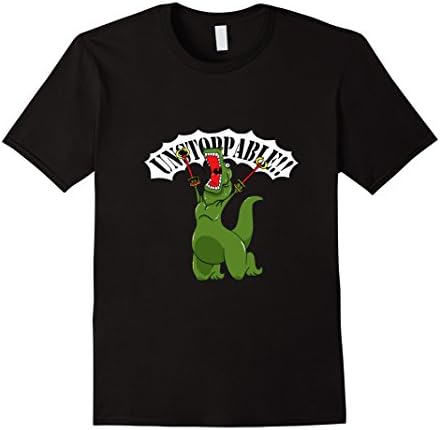 Men's Unstoppable training T rex T shirt funny sarcasm 3XL Black