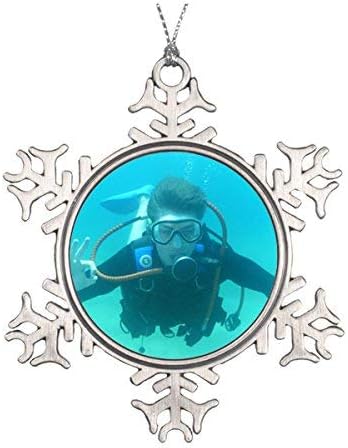 OneMtoss Christmas Snowflake Ornament Scuba Diver Ornament