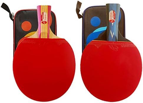 Boliprince 2 Ping Pong Paddles Table Tennis Set Case Tennis Racket Set