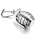 INBLUE Men's Stainless Steel Pendant Necklace Silver Tone Grenade -With 23 Inch Chain