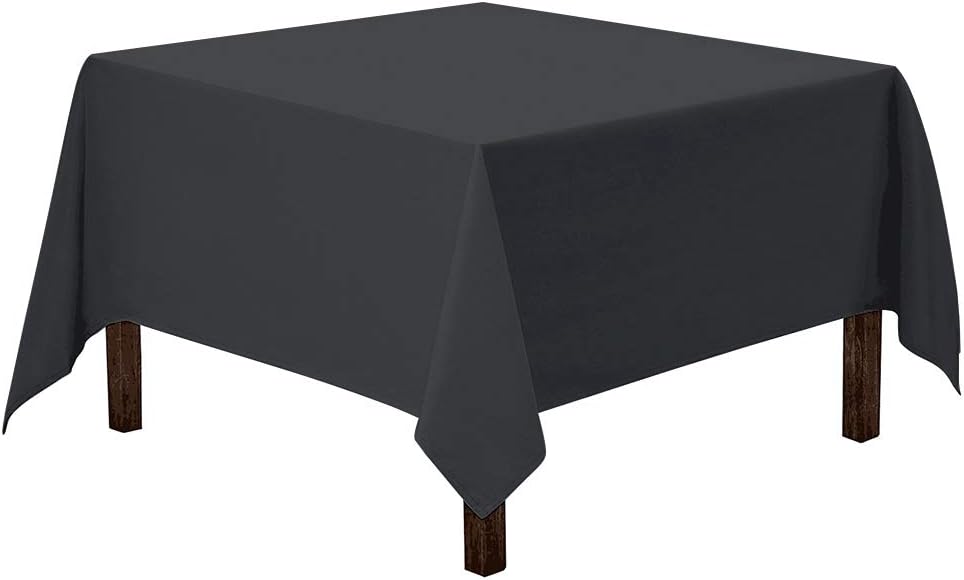 Vedouci 72x72 Square Tablecloths Wedding Party Table Covers Event Tablecloth Black