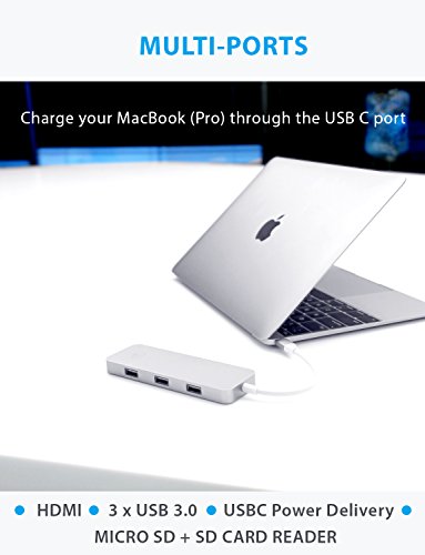 image for CharJenPro USB C Hub for Apple MacBook Air 2018, MacBook Pro 2018, 201