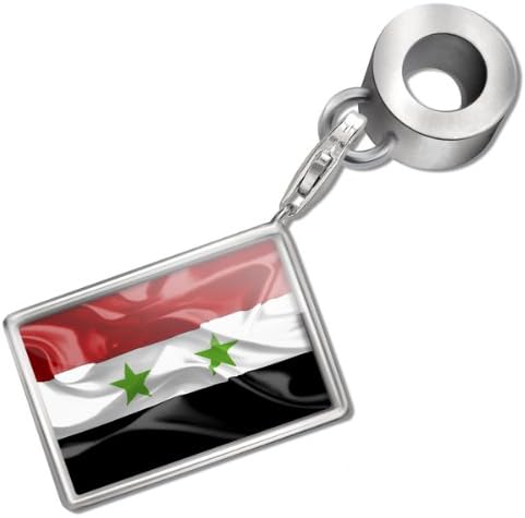 Neonblond Bead/Charm "Syria 3D Flag" - Fits Pandora Bracelet