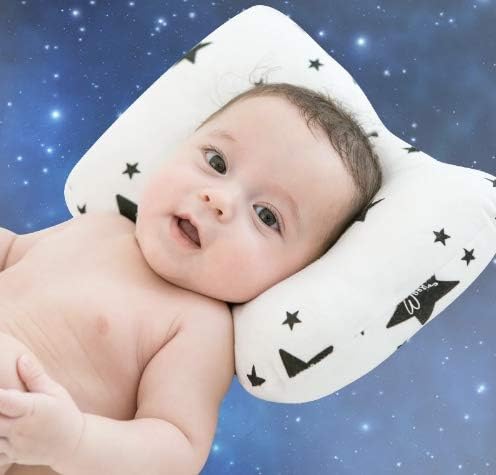 Baby Head Shaping Pillow and Swaddle Blanket Set | 3D Air mesh Infant Pillow | Prevents Flat Head Syndrome | Soft and Comfortable | Hypoallergenic | Breathable Materials