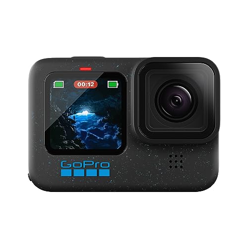 GoPro HERO12 Black – wasserdichte Action-Kamera mit 5,3K60 Ultra HD-Video, 27 MP Fotos, HDR, 1/1,9-Zoll-Bildsensor, Live-Streaming, Webcam, Stabilisie