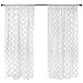 DII Sheer Lace Decorative Curtain Panels for Bedroom, Living Room, Guest Room, or Formaal Sitting Areas, Light & Airy to Filter Sunlight Into Room, (Set of 2, 50 x 84) White Lattice