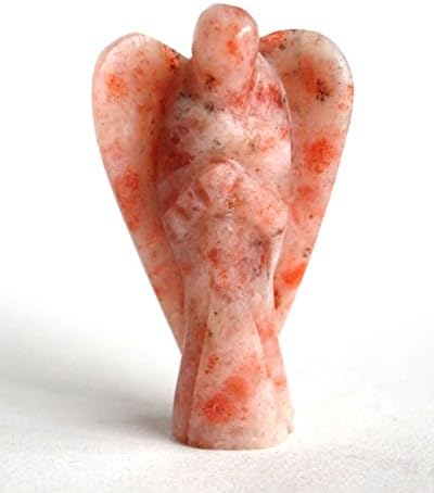 Stone of Self Empowerment - Reiki Healing Energy Charged Sunstone Crystal Angel (approx 4-5 cm) Beautifully Gift Wrapped with Description of Crystal Included