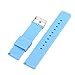 MLQSS Soft Silicone Watch Band with Quick Release Pins - Choice Color & Width (18mm, 20mm or 22mm) Watch Straps w/Adjustable Metal Clasp