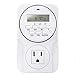Smart Digital Programmable Outlet Timer, Outdoor Timer for Lights, Lamps, Set Up to 4/6/8 On/Off Programs for Plug in Electrical Outlets, 2 Pack