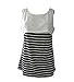 Nituyy Women Double Layered Patchwork Maternity Breastfeeding and Nursing Tank Top Cami Vest (White, M)