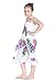 Girl White with Purple Floral Hawaiian Luau Dress in Various Styles