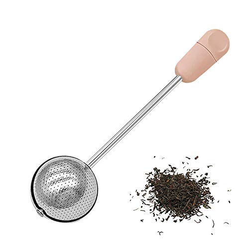 Flour or Powdered Sugar Baking Sifter, Spring Handle for Easy Operation, Baker’S Sugar Dusting Wand for Stick, Flour Spice (Pink)