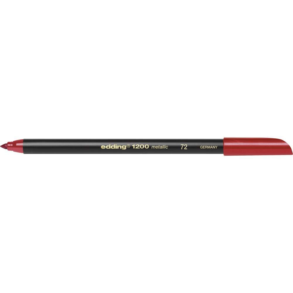 Edding 1200 Metallic Coloured Felt Tip Width: 3 mm Rouge Métallisé