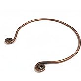 ARTIZANSTORE Copper Torc Traditional Celtic Torq Torque Necklace, Medieval Viking Iron Torc Hand Forged Iron Jewelry for Men Women Halloween Praty Best Gift