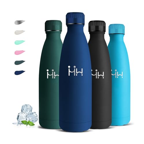 Grsta Drinking Bottle, 1 Litre, Stainless Steel, BPA-Free, Sports Water Bottle, Can Be Carried, Suitable for Carbonated Drinks, Insulated Flask, Double-Walled, for Hiking, Yoga, Travel, Camping