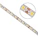 LUMINOSUM LED Light Strip Warm White Kit Dimmable, 16.4ft SMD5050 300LEDs Waterproof, with RF Dimmer Controller and DC 12V 5A Power Adapter
