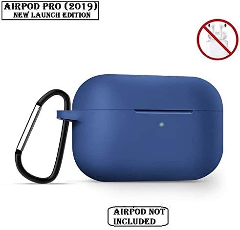 AE Mobile Accessories for Airpods Pro Case Cover, [2019 Released] Shockproof Scratch Resistant Soft Silicone Cover Shock-Absorbing Protective Case with Keychain [Front LED Visible] (Royal Blue)