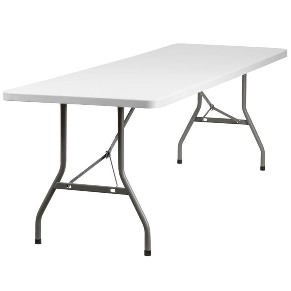 Photo 1 of *Dirty* Flash Furniture 8-Foot Granite White Plastic Folding Table