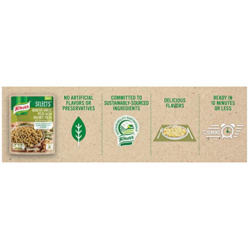 Knorr Selects Pasta Side Dish, Roasted Garlic Pesto with Volanti Pasta, 4.1 oz - Thumbnail 5