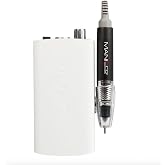 Kupa MANIPro Passport Complete Nail Drill &ndash; Professional Electric Nail File for Acrylic &amp; Gel, 30,000 RPM Cordless Rechargeable, Forward/Reverse, Acetone-Resistant Box, KP-Companion Handpiece, White