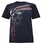 Harley-Davidson Men's Daring Ride Short Sleeve Crew-Neck Tee, Navy 5L33-HF57 (L)