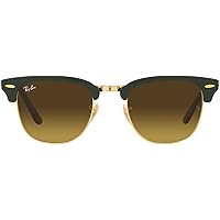 Amazon.com: Ray-Ban Clubmaster Sunglasses Black & Gold Frame w