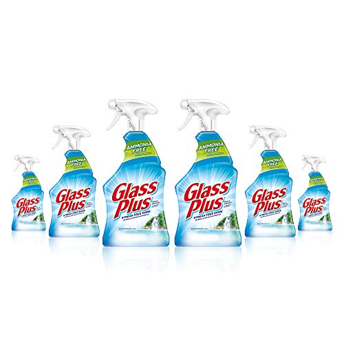 Glass Plus Glass Cleaner, 32 fl oz Bottle, Multi-Surface Glass Cleaner, 6 Pack