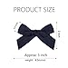 DEEKA 2 Pack Hair Clip Hair Bows Fringe Clip for Little Girls - Solid Navy Blue