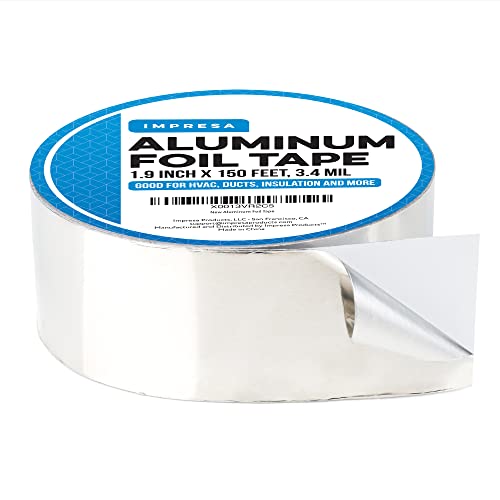 IMPRESA Aluminum Foil Tape for Sealing and Patching Hot and Cold HVAC
