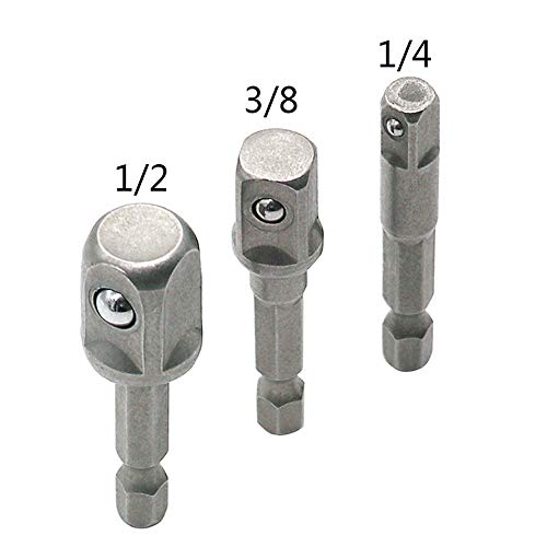 Gmgod❤️❤️Hex Shank Drive Power Drill Bit Wrench Sleeve Extension Socket Driver Adapter Gold