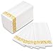 Disposable Hand Towels for Bathroom – Elegant Guest Towels and Dinner Napkins Made of 17” x 12” Linen-Like Paper with Gold-Tone Filigree Borders (100 Pack)
