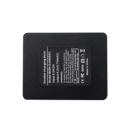 VanTop 2 x 900mAh Rechargeable Action Camera Battery with USB Dual