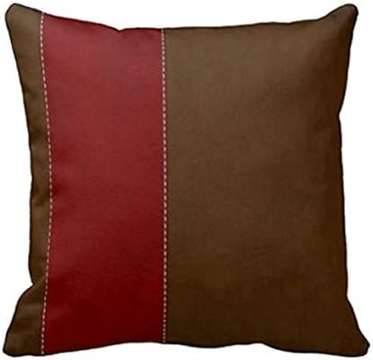 Amazon Com Azrxzd Red Stripe On Chocolate Brown Suede Throw