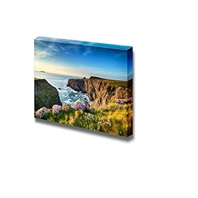 Beautiful Scenery Landscape The Southwest Coast Path Near Longcarrow Cove in Cornwall - Canvas Art Wall Art - 12" x 18"