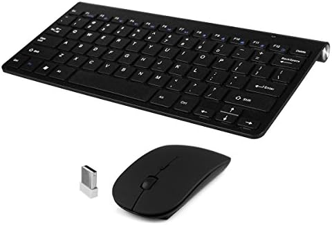Wireless Keyboard and Mouse Combo，2.4GHz Dropout-Free Connection (Black)