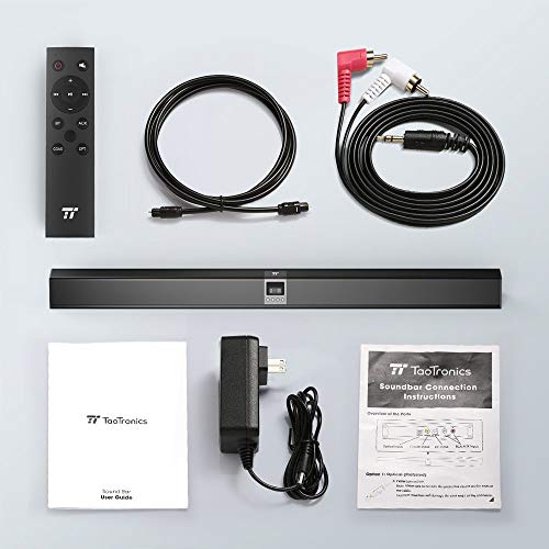 image for Soundbar, TaoTronics TV Sound bar with Display Screen, Wired and Wirel