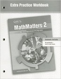 Mathmatters 2 An Integrated Program Extra Practice Workbook Ntc Math Matters Mcgraw Hill Education 9780078693052 Books