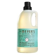 Mrs. Meyer's Clean Day 2x HE Liquid Laundry Detergent, Basil, 64 Ounce Bottle