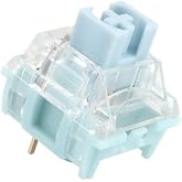 Metrickeys TTC Bluish White V2 Switch, Silent Tactile Pre-Lubed Switch for Mechanical Keyboard(90PCS)