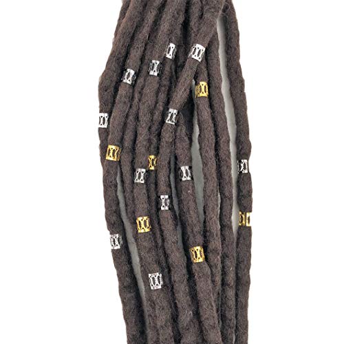 image for Messen 210 Pieces Dreadlocks Beads Strong Iron Hair Cuffs 8mm Dread Lo