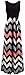 shangke Womens Ladies Striped Zig Zag Scoop Neck Chevron Print Tank Maxi Long Party Dress (M, Black 2)