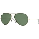 Ray-Ban RB3025 Metal Aviator Sunglasses For Men For Women +BUNDLE with ACCESSORY EYEWEAR KIT